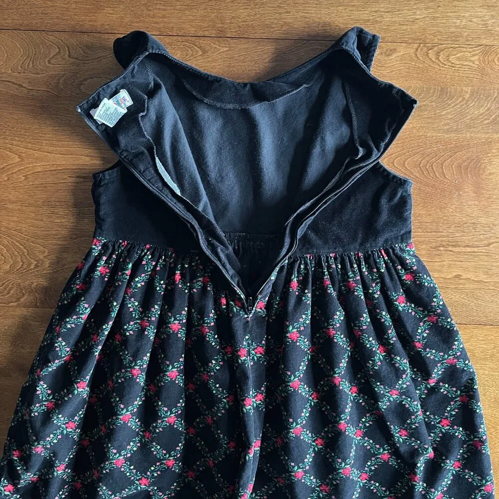 Gymboree vintage corduroy floral dress XX-Large 6/7